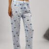 80156 Dewberry Women Pyjama Bottom-BLUE