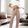 80156 Dewberry Women Pyjama Bottom-SALMON