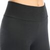 80927 Dewberry High Waist Ribbed Interlock Womens Tights-BLACK