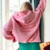 84987 Dewberry Oversize Women Sweatshirt-PINK