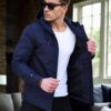 86622 Dewberry Hooded Mens Seasonal Jacket-NAVY BLUE