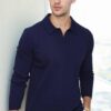 86813 Dewberry Polo Neck Long Sleeve Knitwear-Navy Blue