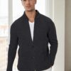 87095 Dewberry Mens Knitwear Cardigan-ANTHRACITE