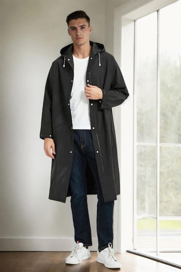 89028 Dewberry Waterproof Windproof Mens Raincoat-BLACK