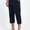 92406 Dewberry Adjustable Elastic Waist Mens Capri-NAVY