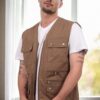 94105 Dewberry Multi-Pocket Mens Vest-COFFEE