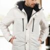 95968 Dewberry Hooded Coat Parka with Fleece Inside-STONE