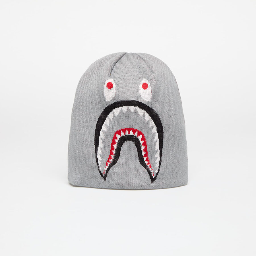 A BATHING APE 2nd Shark Knit Hat Gray Universal-alacsony-ár
