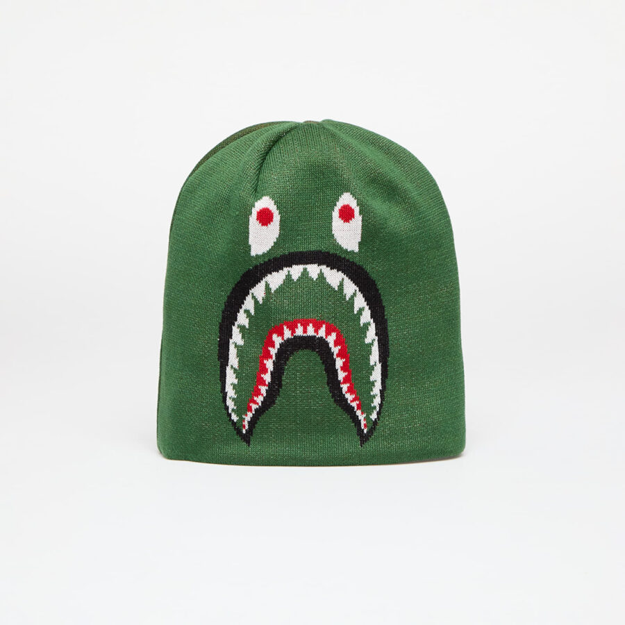 A BATHING APE 2nd Shark Knit Hat Green Universal-alacsony-ár