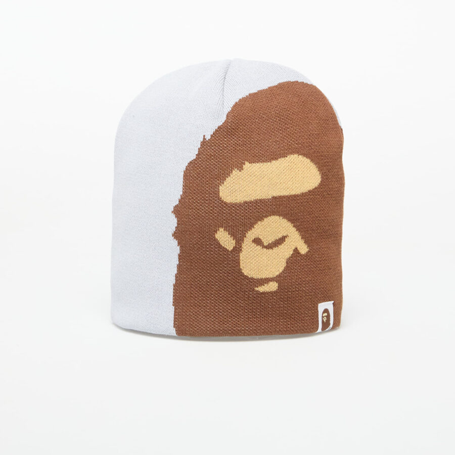 A BATHING APE Ape Head Knit Cap Gray Universal-alacsony-ár