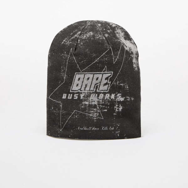 A BATHING APE Ape Head Knit Cap M Gray Universal-alacsony-ár