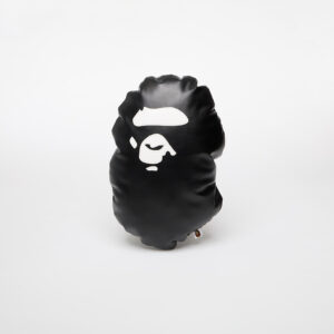 A BATHING APE Ape Head Pu Leather Cushion M Black Universal-alacsony-ár