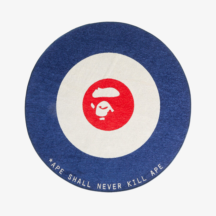 A BATHING APE Ape Target Rug Navy Universal-alacsony-ár