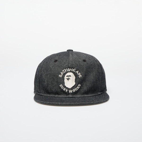 A BATHING APE Busy Work Denim Cap M Black Universal-alacsony-ár