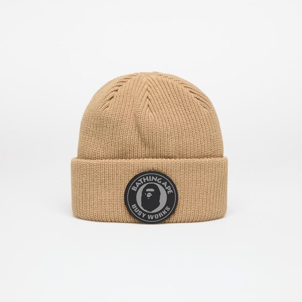 A BATHING APE Busy Work Knit Hat Beige Universal-alacsony-ár