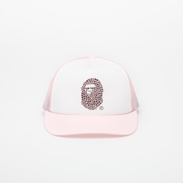 A BATHING APE Crystal Stone Ape Head Mesh Cap Pink Universal-alacsony-ár