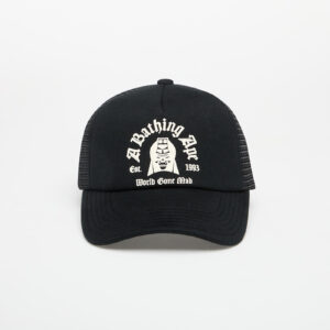 A BATHING APE Logo Cotton Panel Mesh Cap Black Universal-alacsony-ár