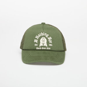A BATHING APE Logo Cotton Panel Mesh Cap Olive Universal-alacsony-ár