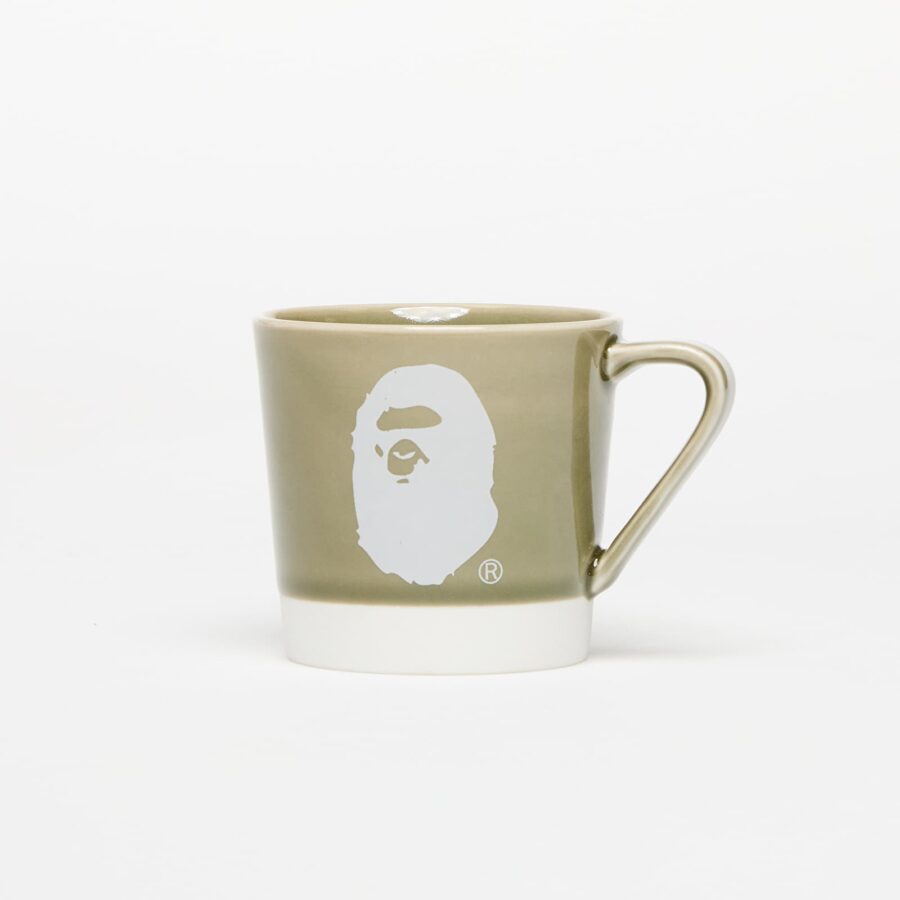 A BATHING APE Logo Porcelain Mug M Green Universal-alacsony-ár