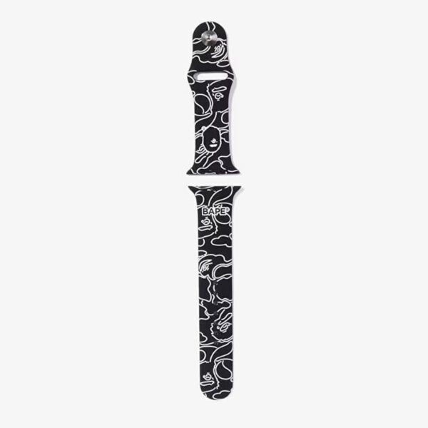 A BATHING APE Neon Camo Watch Band Black M-alacsony-ár