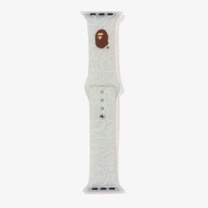 A BATHING APE Neon Camo Watch Band White L-alacsony-ár