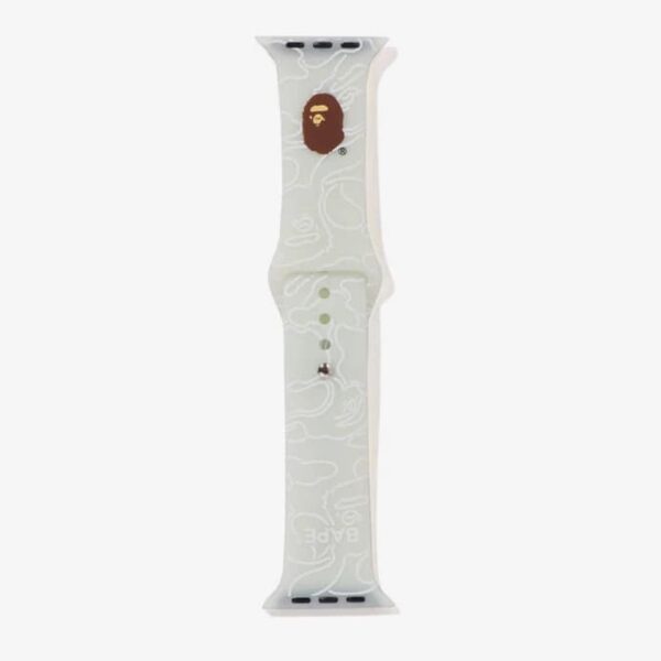 A BATHING APE Neon Camo Watch Band White L-alacsony-ár