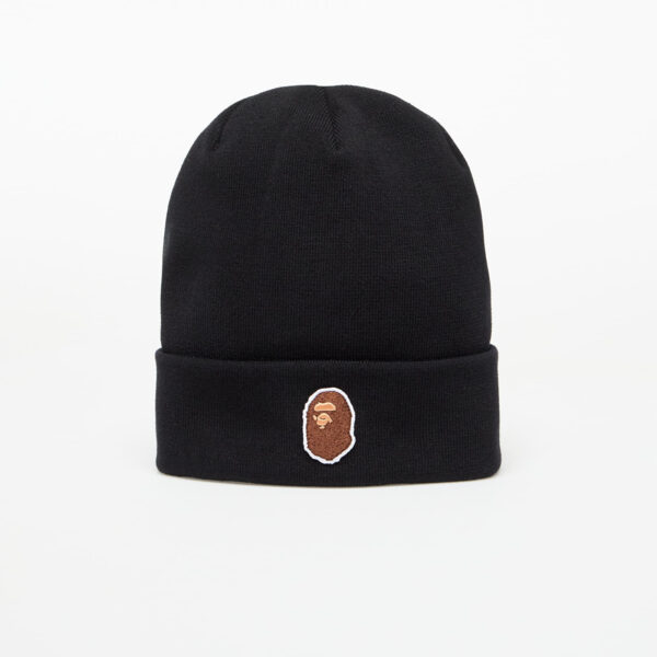 A BATHING APE One Point Ape Head Knit Cap Black Universal-alacsony-ár