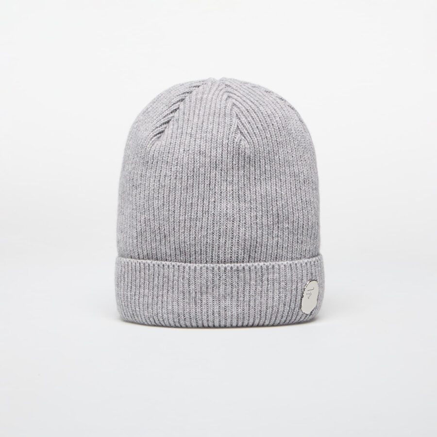 A BATHING APE One Point Knit Cap M Gray Universal-alacsony-ár