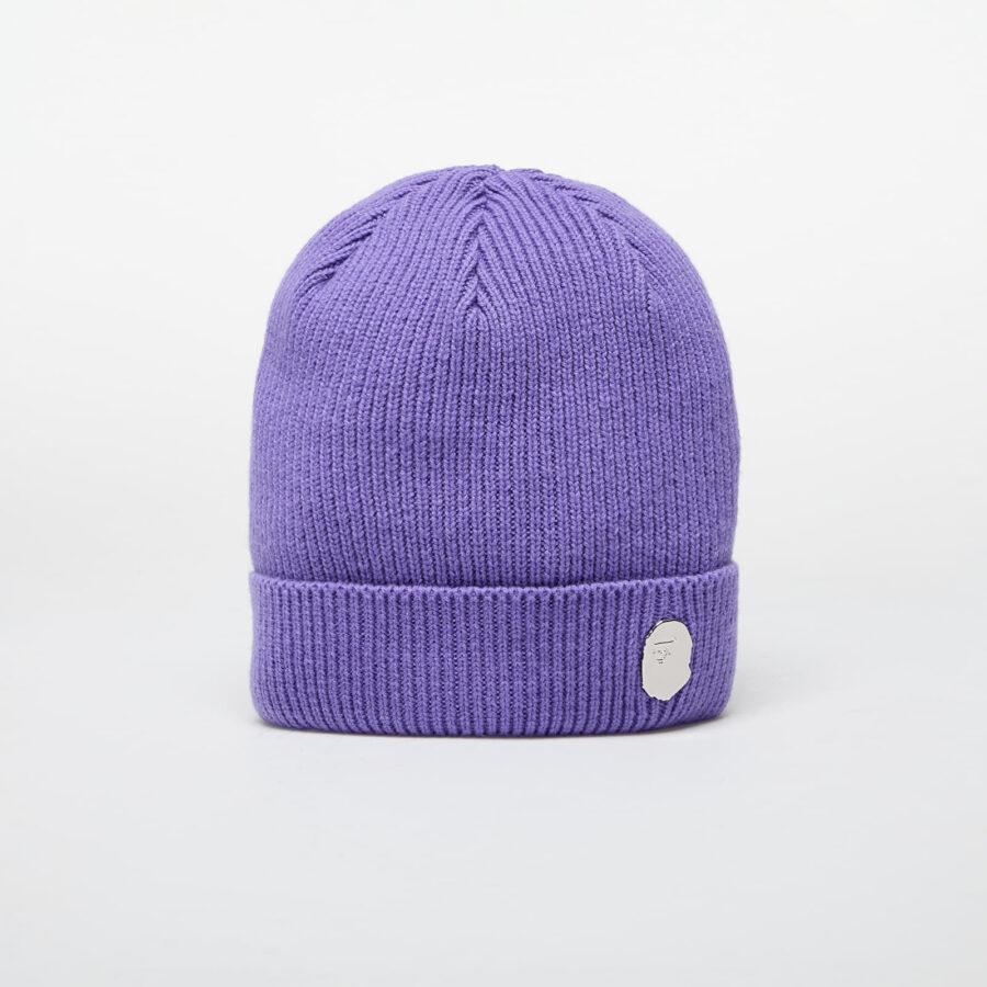 A BATHING APE One Point Knit Cap M Purple Universal-alacsony-ár