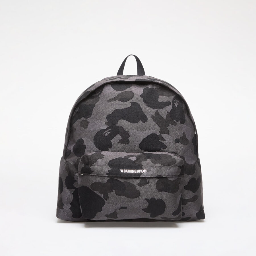 A BATHING APE Solid Camo Jacquard Daypack Black Universal-alacsony-ár
