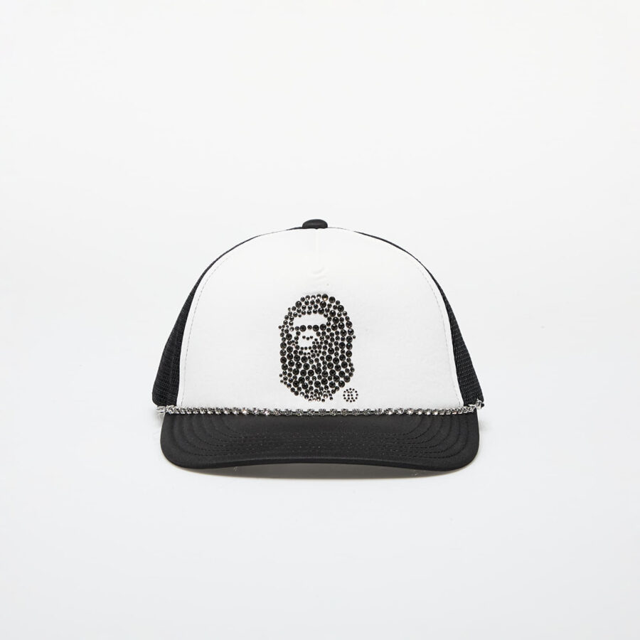 A BATHING APE x SWAROVSKI Rhinestone Ape Head Mesh Cap M Black Universal-alacsony-ár