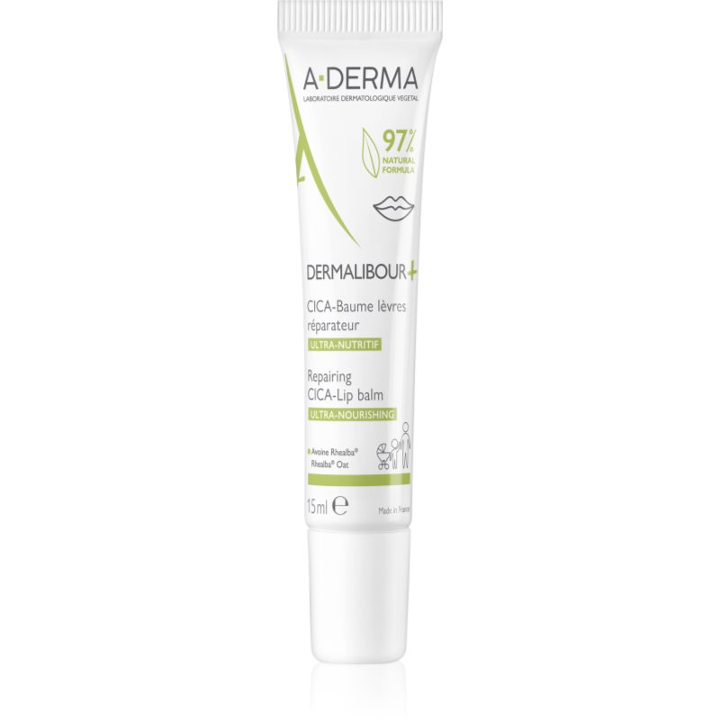 A-Derma Dermalibour+ tápláló szájbalzsam hidratáló hatással 15 ml-Ár