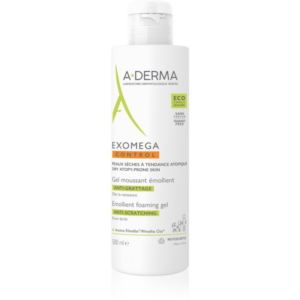 A-Derma Exomega Control Emollient Foaming gel hidratáló habzó gél száraz és atópiás bőrre 500 ml-Ár