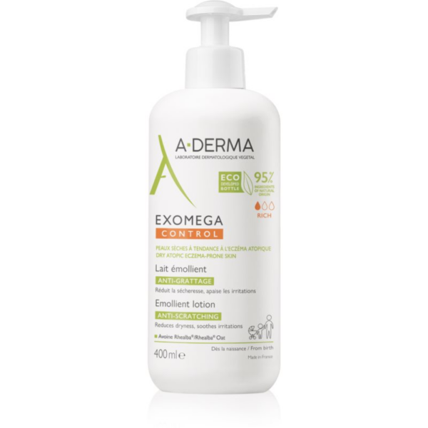 A-Derma Exomega Control Emollient Lotion testápoló tej irritáció és viszketés ellen 400 ml-Ár