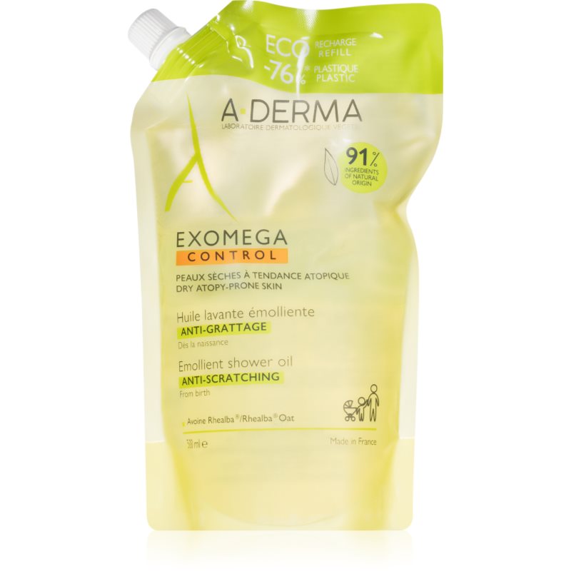 A-Derma Exomega Control Emollient Shower Oil hidratáló tusoló olaj utántöltő 500 ml-Ár