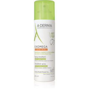 A-Derma Exomega Control Emollient spray hidratáló krém az érzékeny és atópiás bőr védelmének megerősítésére spray -ben 200 ml-Ár