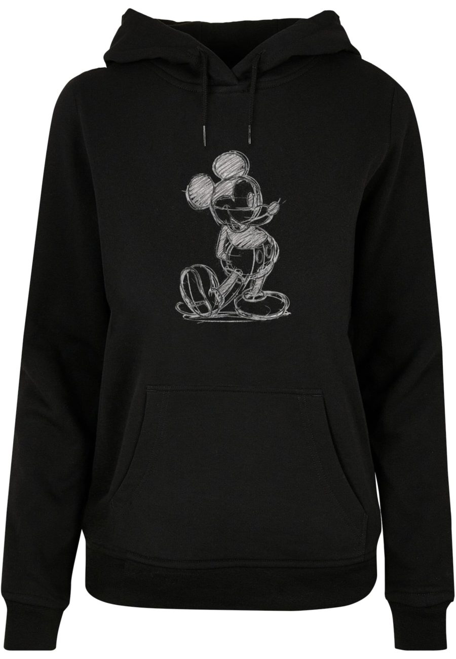 ABSOLUTE CULT Tréning póló 'Mickey Mouse - Sketch Kick'  szürke melír / fekete-Ár