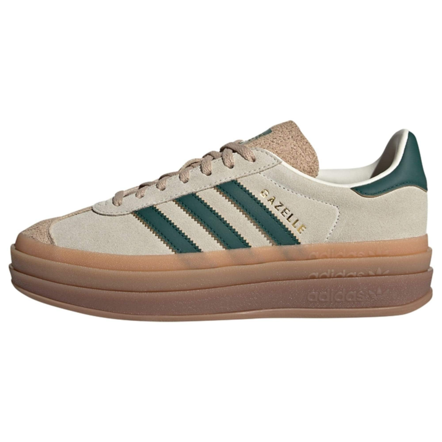 ADIDAS ORIGINALS Rövid szárú sportcipők 'Gazelle Bold'  világos bézs / arany / sötétzöld-Ár