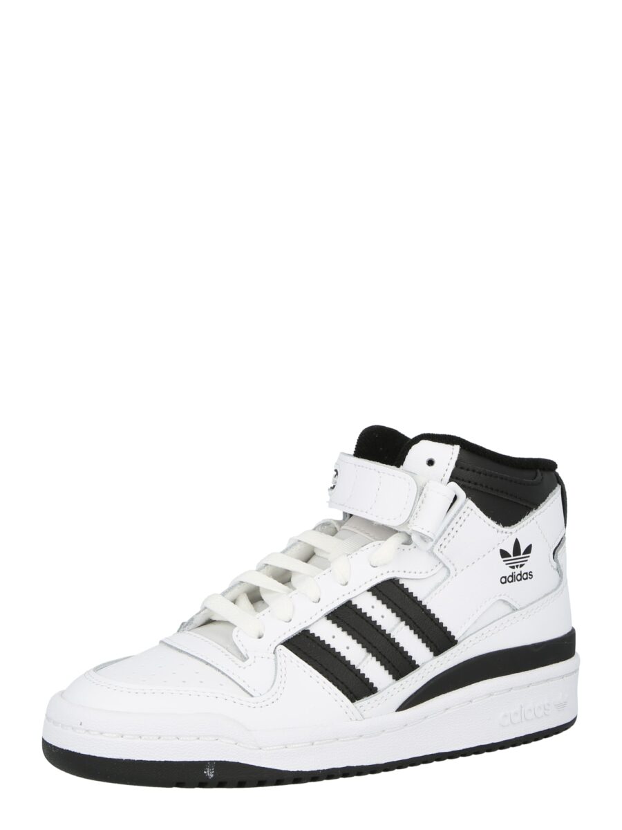 ADIDAS ORIGINALS Sportcipő 'Forum Mid'  fekete / fehér-hu