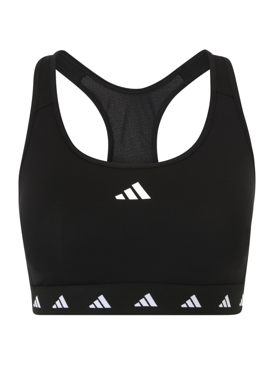 ADIDAS PERFORMANCE Sportmelltartók 'Powerreact Training Medium-support Techfit'  fekete / fehér-Hungary