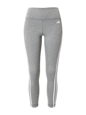 ADIDAS PERFORMANCE Sportnadrágok 'Train Essentials 3-Stripes High-Waisted'  szürke melír / fehér-Hungary