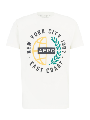 AÉROPOSTALE Póló  sárga / zöld / fekete / piszkosfehér-Ár