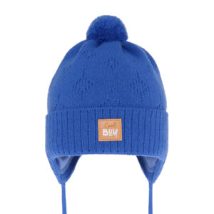 AGBO Boy's spring/ autumn hat blue Farel with pompom