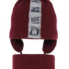 AGBO Boy's spring/ autumn set: hat and tube scarf burgund Saper with pompom