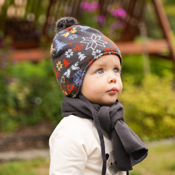 AGBO Boy's winter set: hat and scarf light blue Remek