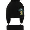 AGBO Boy's winter set: hat and tube scarf black Damir with pompom