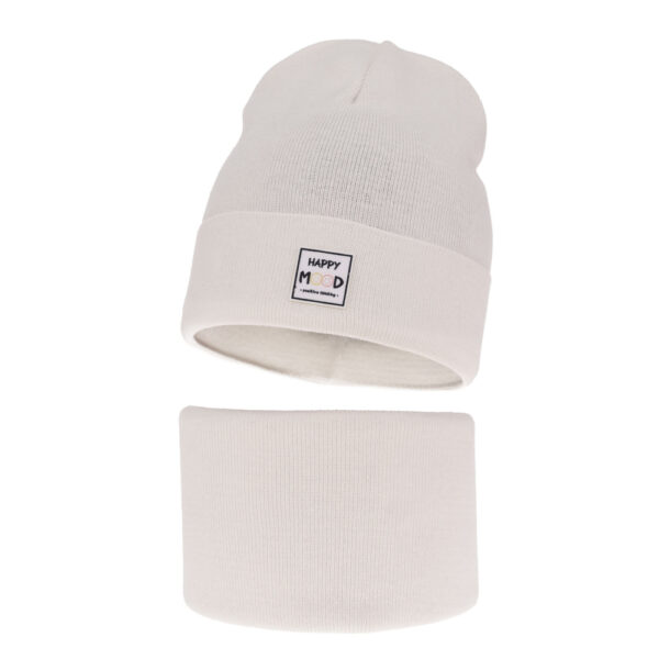 AGBO Girl's spring/ autumn set: hat and tube scarf white Mersila