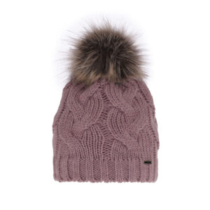 AGBO Woman's winter hat pink Terri with pompom
