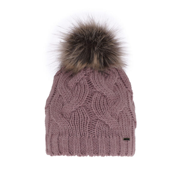 AGBO Woman's winter hat pink Terri with pompom
