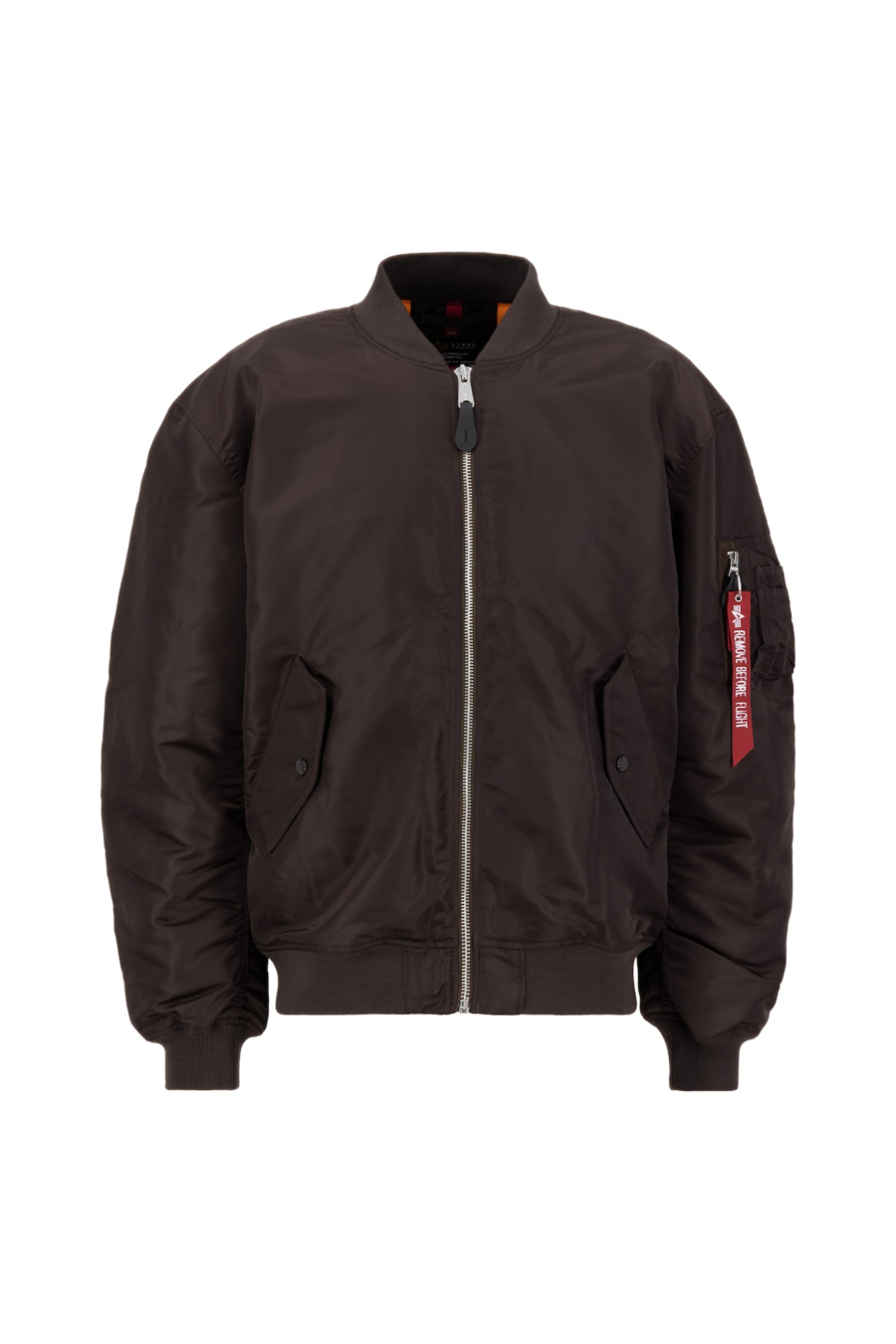ALPHA INDUSTRIES Átmeneti dzseki 'MA-1 CS'  sötét barna / piros / fehér-Ár